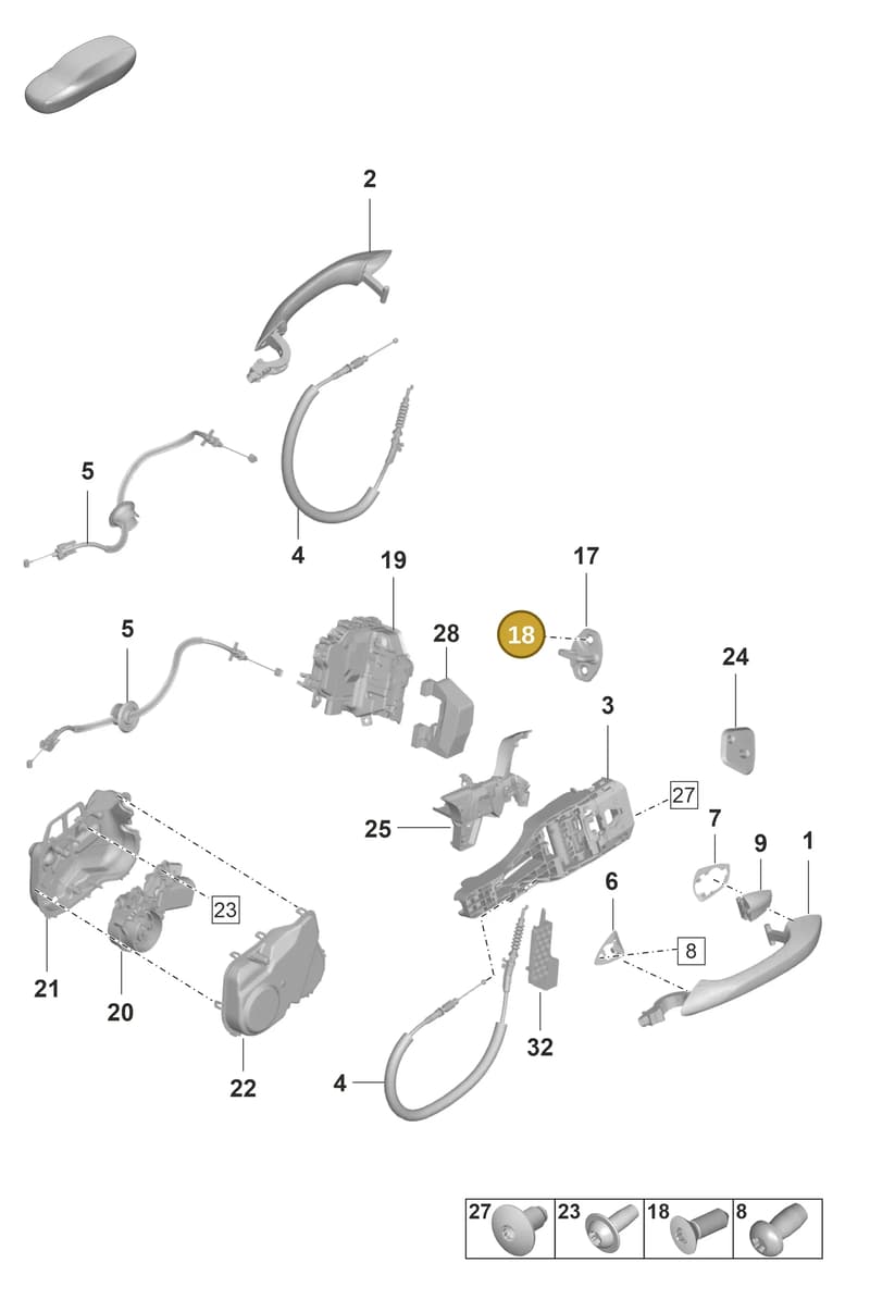 PAF912778 — Porsche Panamera (2020-2023) diagram p58804300, position 18
