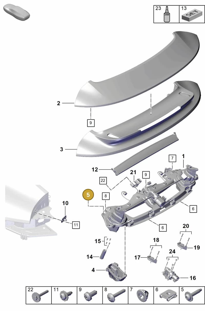 PAF912784 — Porsche 911 (2020-2022) diagram p57803180, position 5