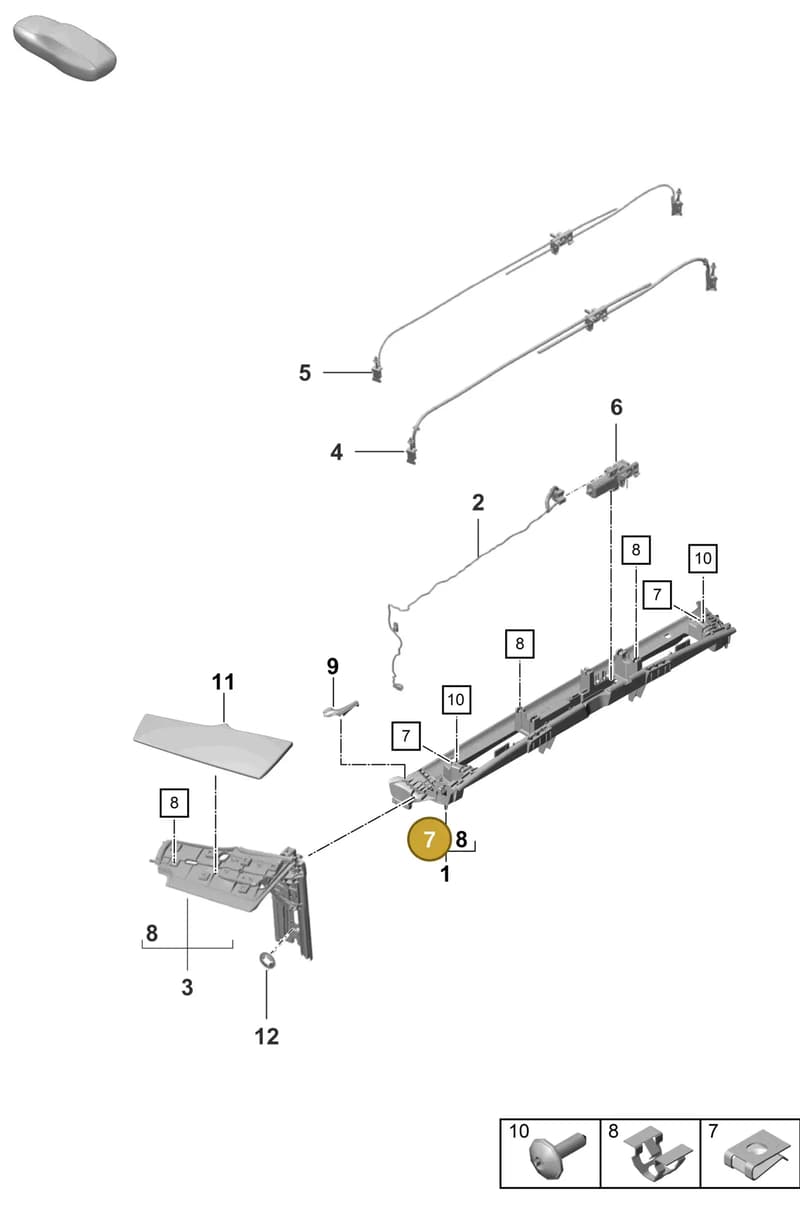 PAF912787 — Porsche 911 (2020-2022) diagram p57811400, position 7