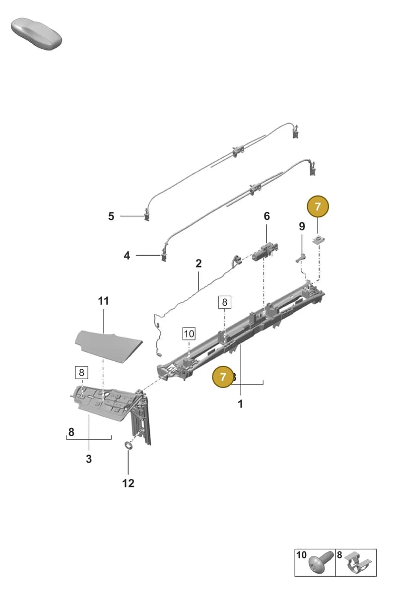 PAF912787 — Porsche 911 (2024-2025) diagram p53811400, position 7