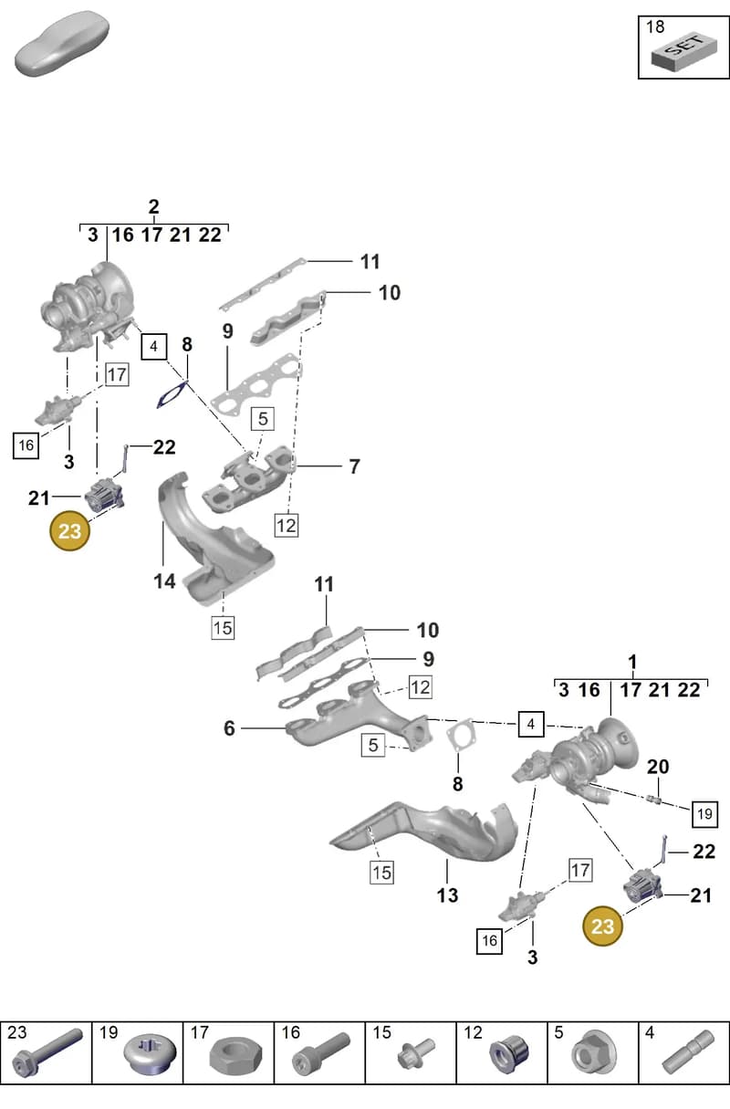 PAF912841 — Porsche 911 (2020-2022) diagram p57202000, position 23