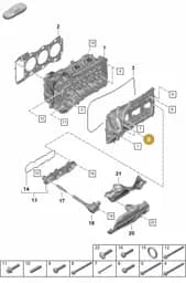 PAF912895 Porsche Flat Head Multi-Point Socket Bolt