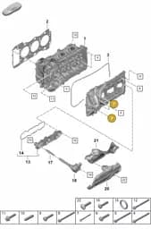 PAF912896 Porsche Flat Head Multi-Point Socket Bolt