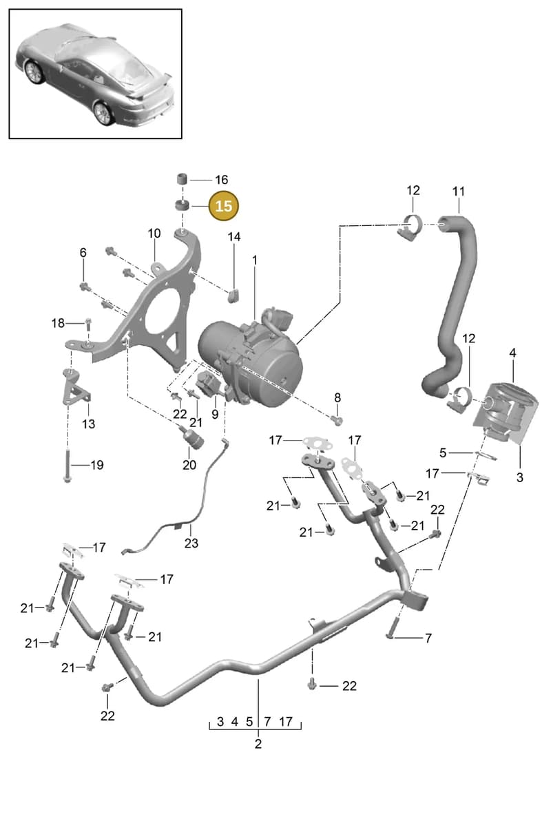PAF912916 — Porsche 911 (2013-2020) diagram p41108000, position 15