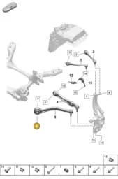 PAF913082 Porsche Hexagon Flange Screw (Combi)