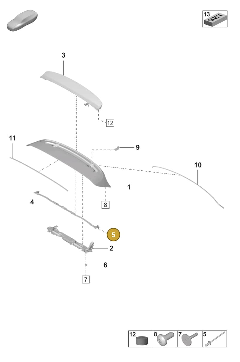 PAF913115 — Porsche Panamera (2020-2023) diagram p58803400, position 5