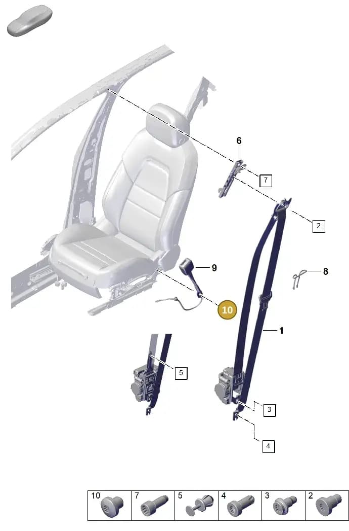 PAF989236 — Porsche Cayenne Coupe (2023-2023) diagram p60812000, position 10