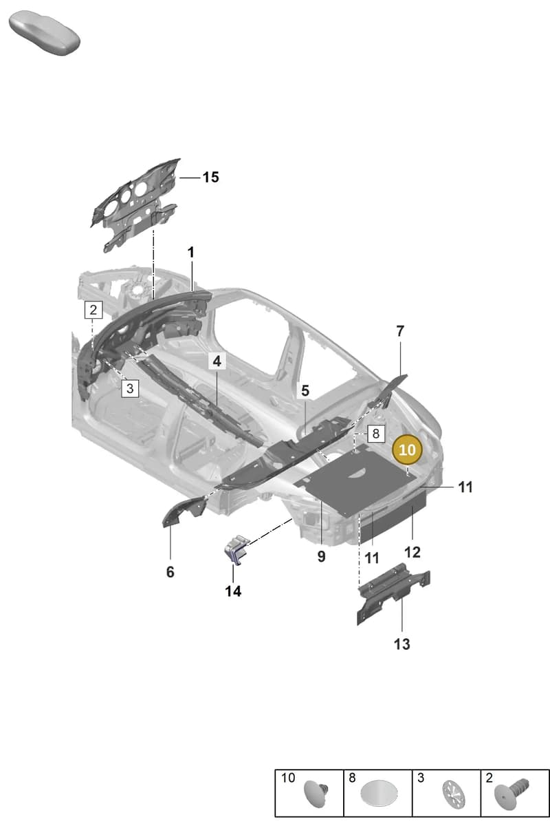 PAF99194401 — Porsche Taycan Sport Turismo (2023-2025) diagram p56807445, position 10
