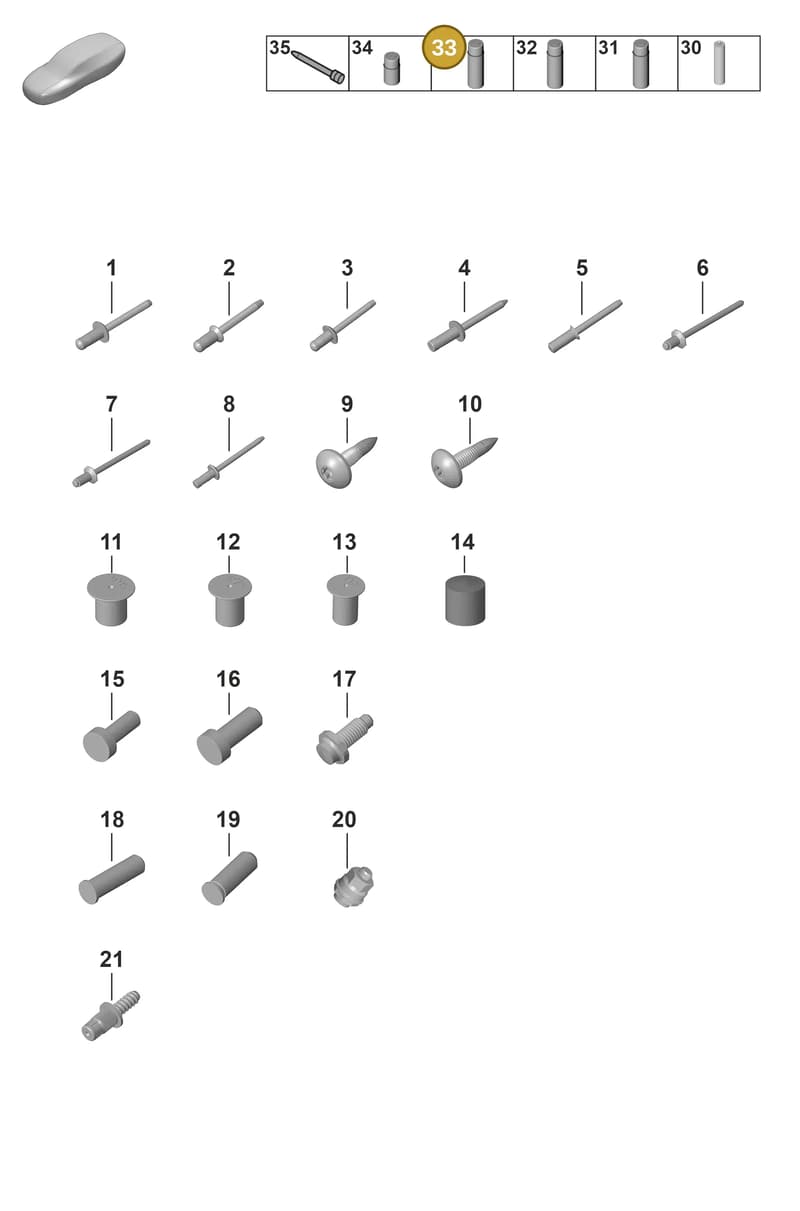V04015001AG — Porsche 911 (2021-2022) diagram p59801020, position 33
