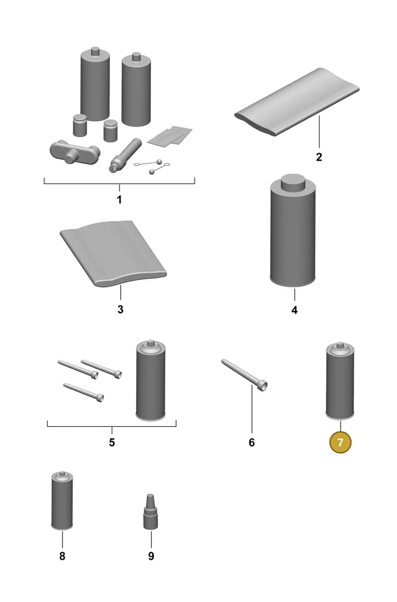 V04015001AG — Porsche Taycan Sport Turismo (2023-2025) diagram p64801010, position 7