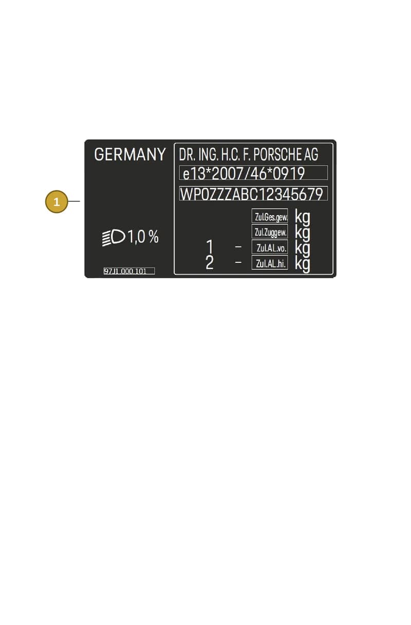 V04015001CG — Porsche Taycan Sport Turismo (2019-2024) diagram p56003100, position 1