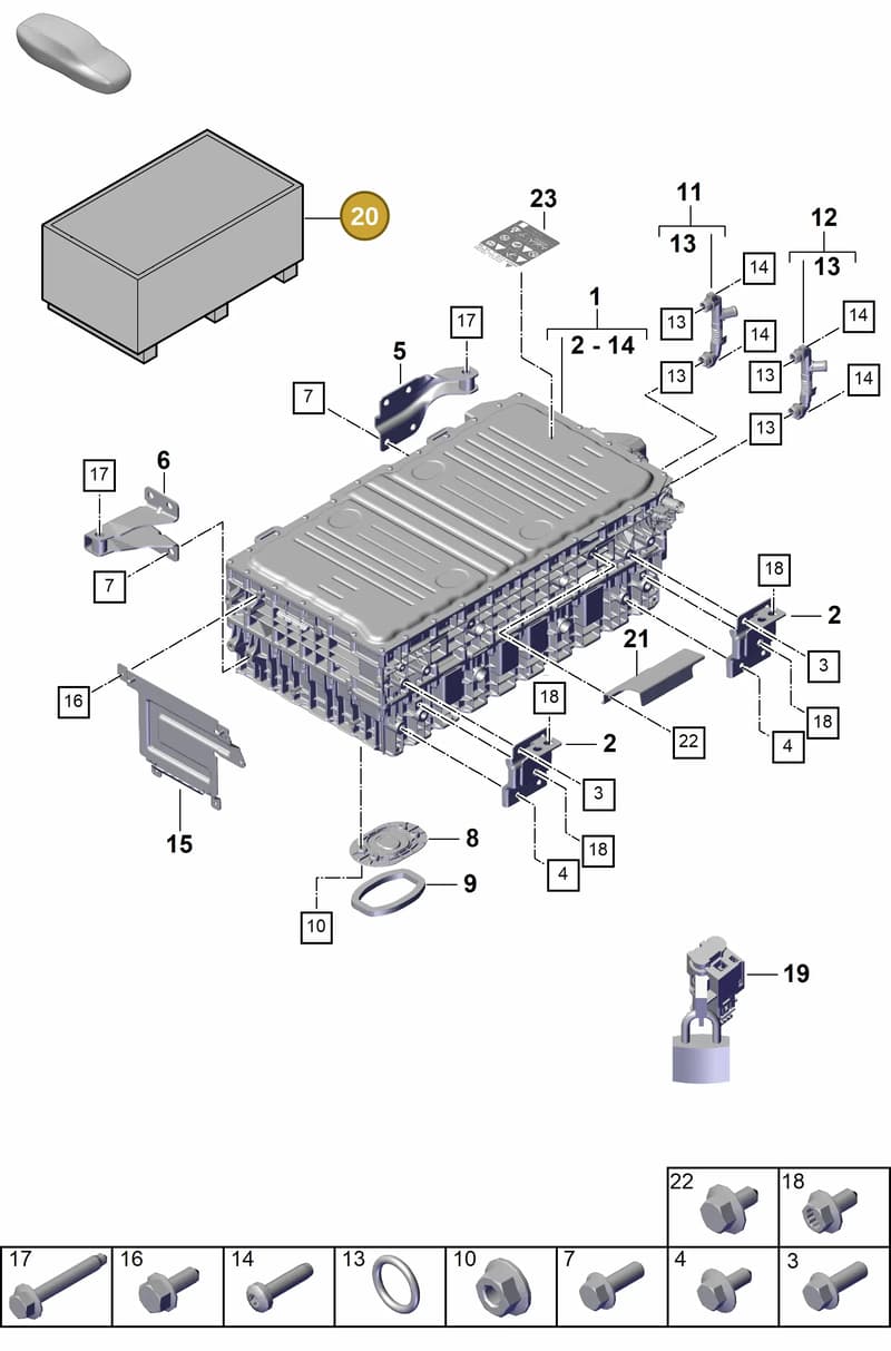V04015001EW — Porsche Cayenne Coupe (2023-2023) diagram p60251010, position 20
