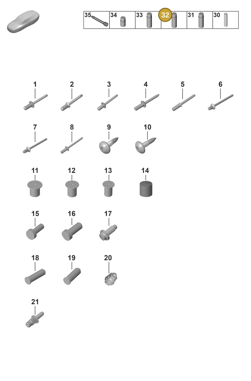 V04015003C — Porsche 911 (2021-2022) diagram p59801020, position 32