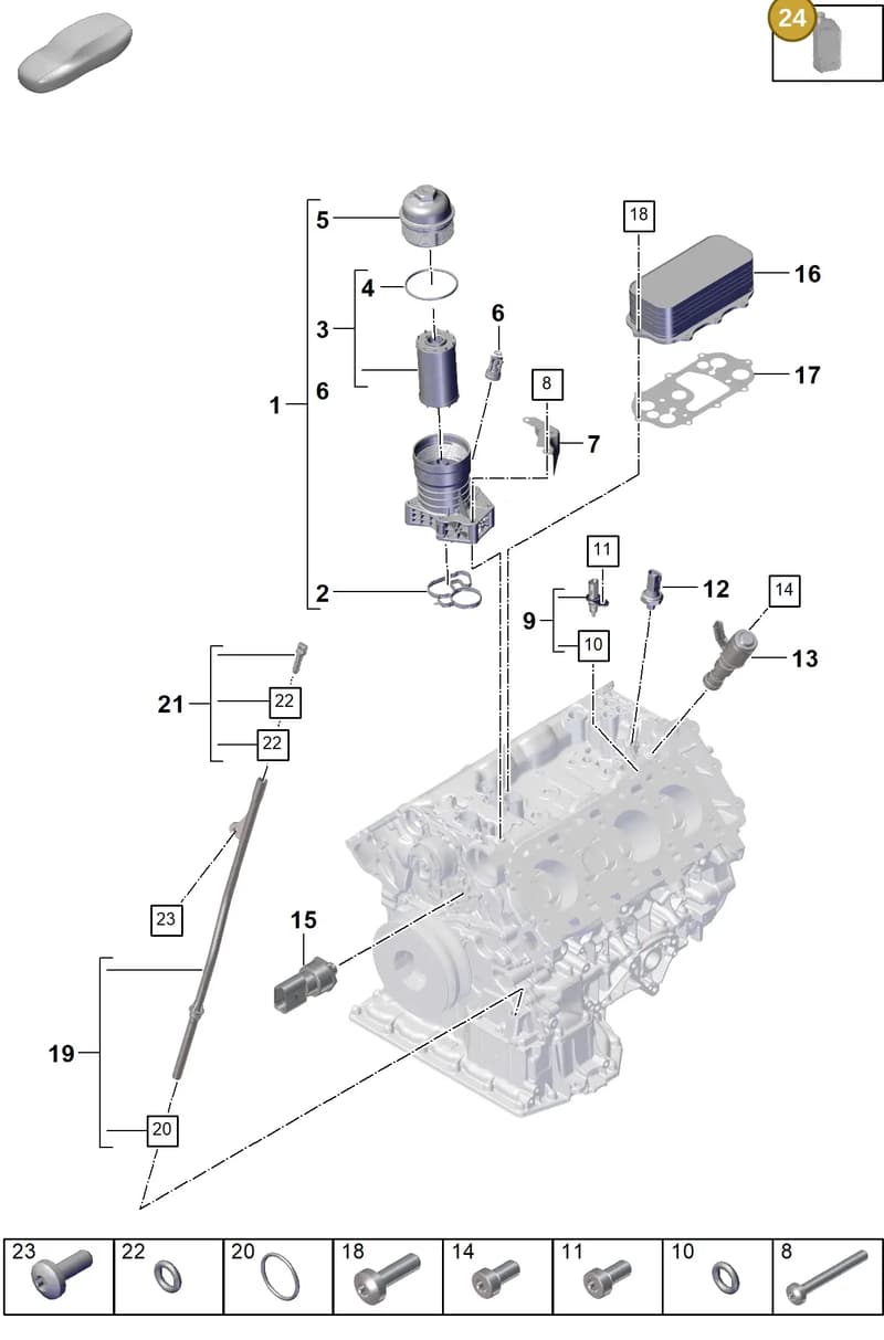 V04015009H — Porsche Cayenne Coupe (2023-2023) diagram p60104220, position 24