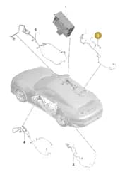 V04015067B Porsche Wiring Harness for Door Trim Panel