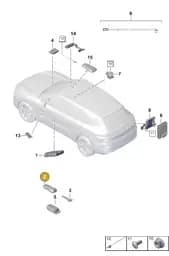 V04016001BG Porsche Handheld Transmitter