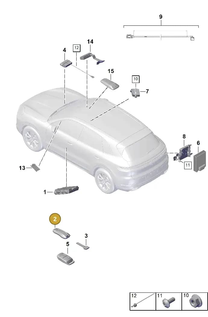V04016001BJ — Porsche Cayenne Coupe (2023-2023) diagram p60901400, position 2