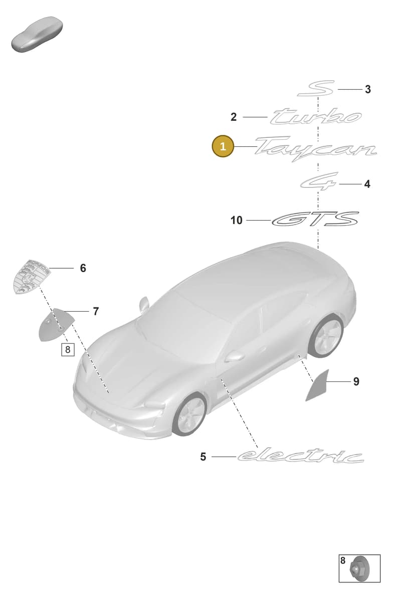 V04016003CA — Porsche Taycan Sport Turismo (2023-2025) diagram p56810000, position 1