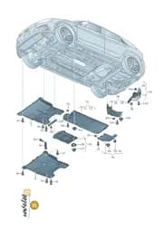 V04017001AB Porsche 1 Set Fixing Parts for Underbody Cladding