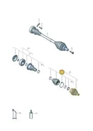 V04017001BL Porsche Joint Protective Sleeve with Assembly Parts