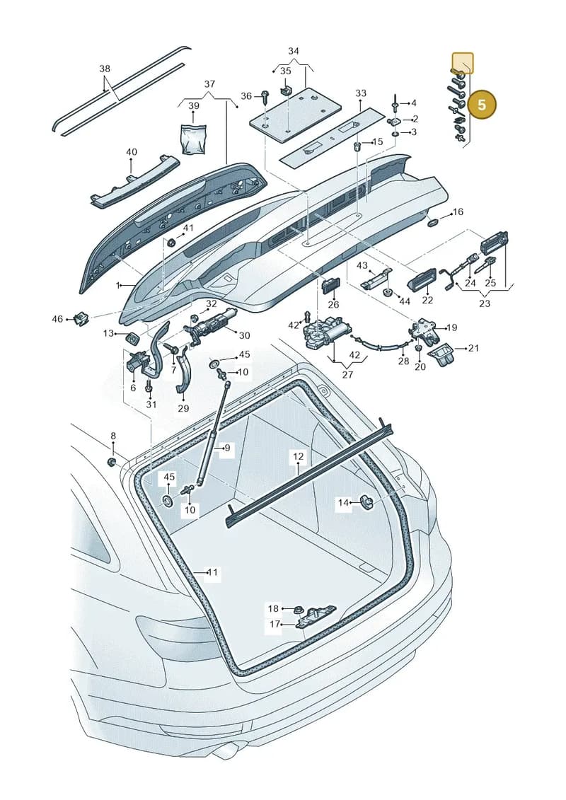 V04017001C — Audi A4 (2015-2025) diagram 849827100, position 5
