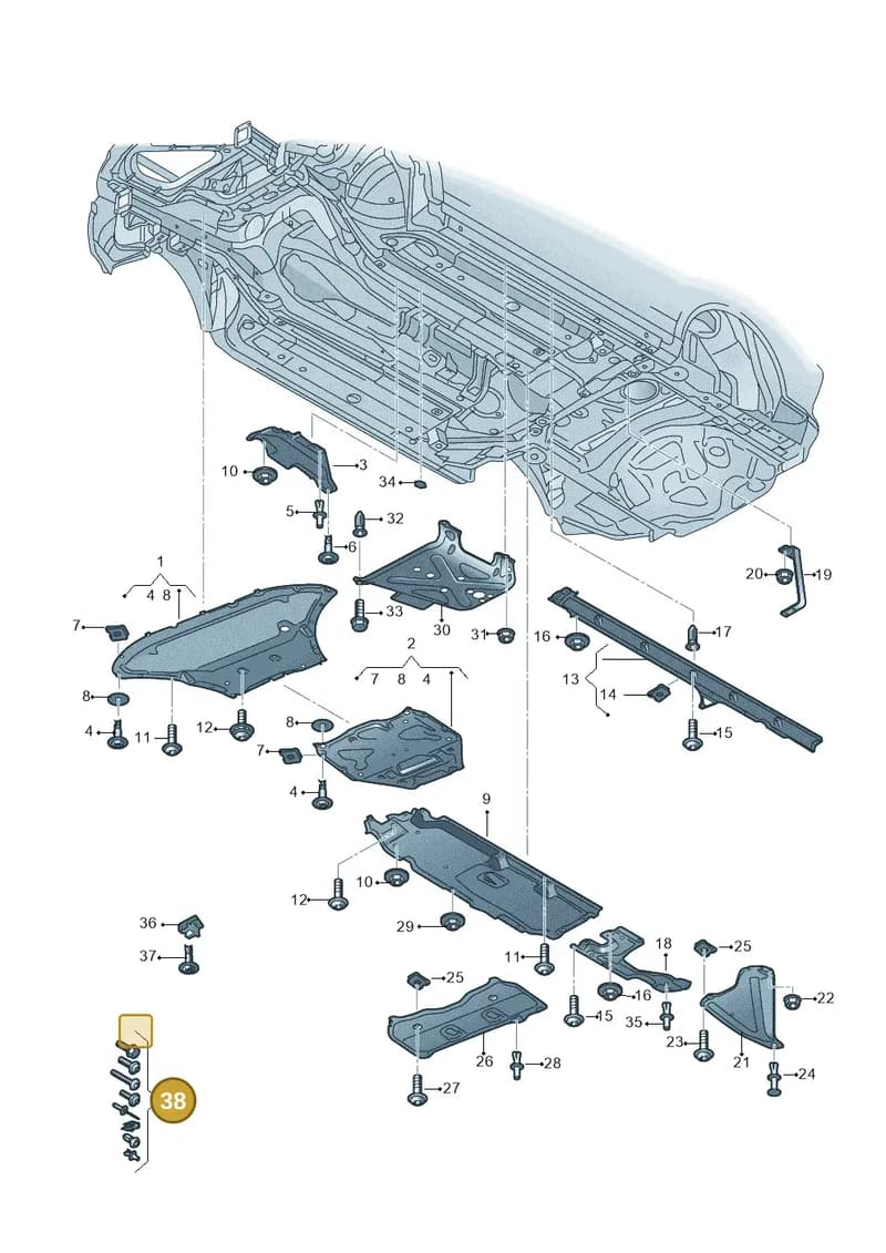 V04017001M — Audi Q7 (2015-2025) diagram 859825000, position 38