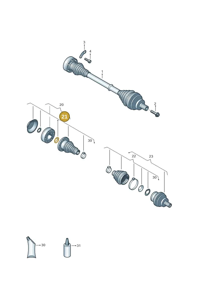 V04017001S — Audi RS Q3 Sportback (2019-2024) diagram 884501050, position 21
