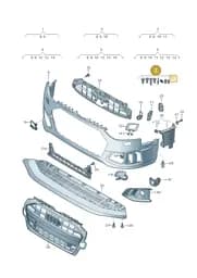 V04017001 Porsche 1 Set Fixing Parts for Bumper
