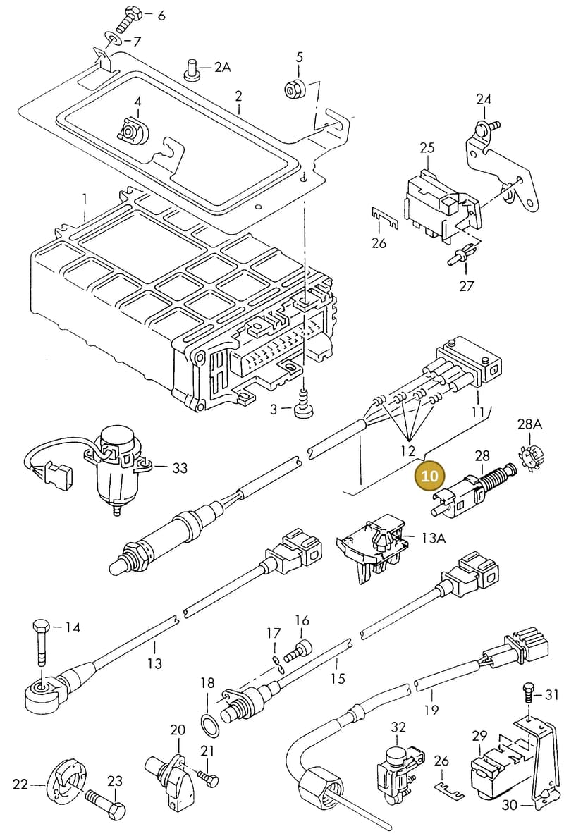 021906265AB — SEAT IBIZA/CORDOBA/VARIO (1996-1999) diagram 121906100, position 10