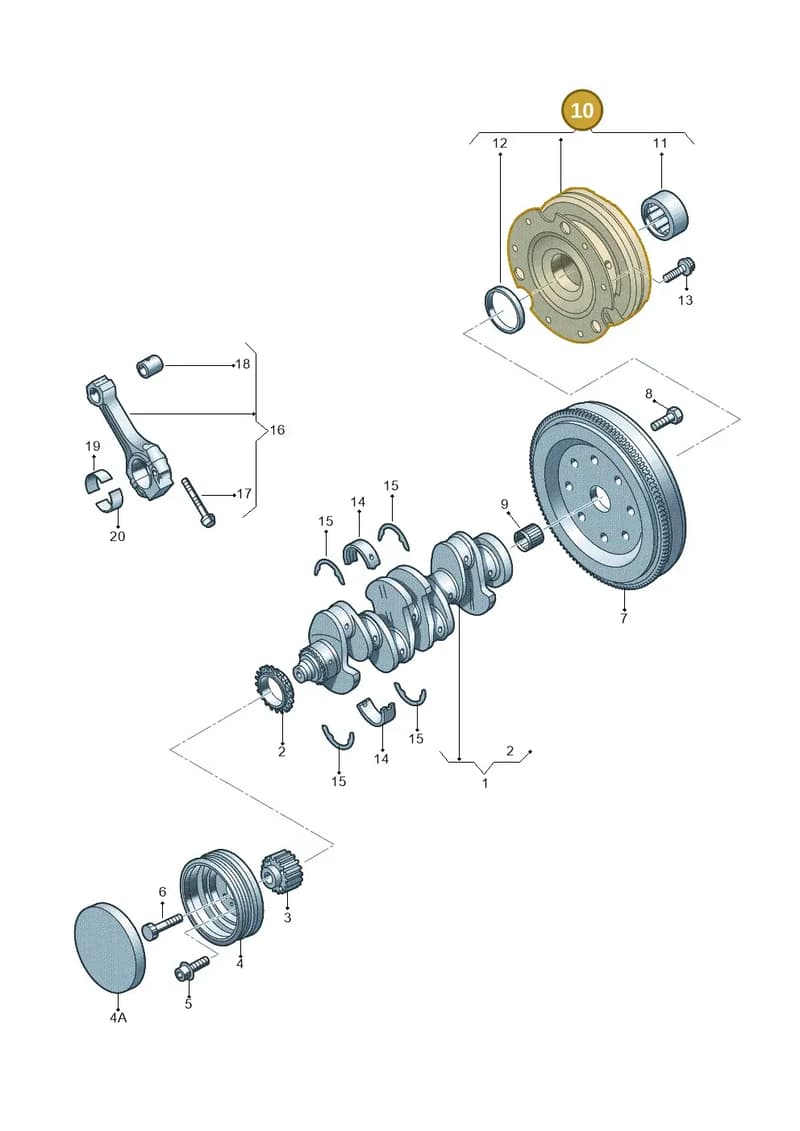 03G105266BH — SEAT Exeo ST Reference (2008-2011) diagram 636105500, position 10