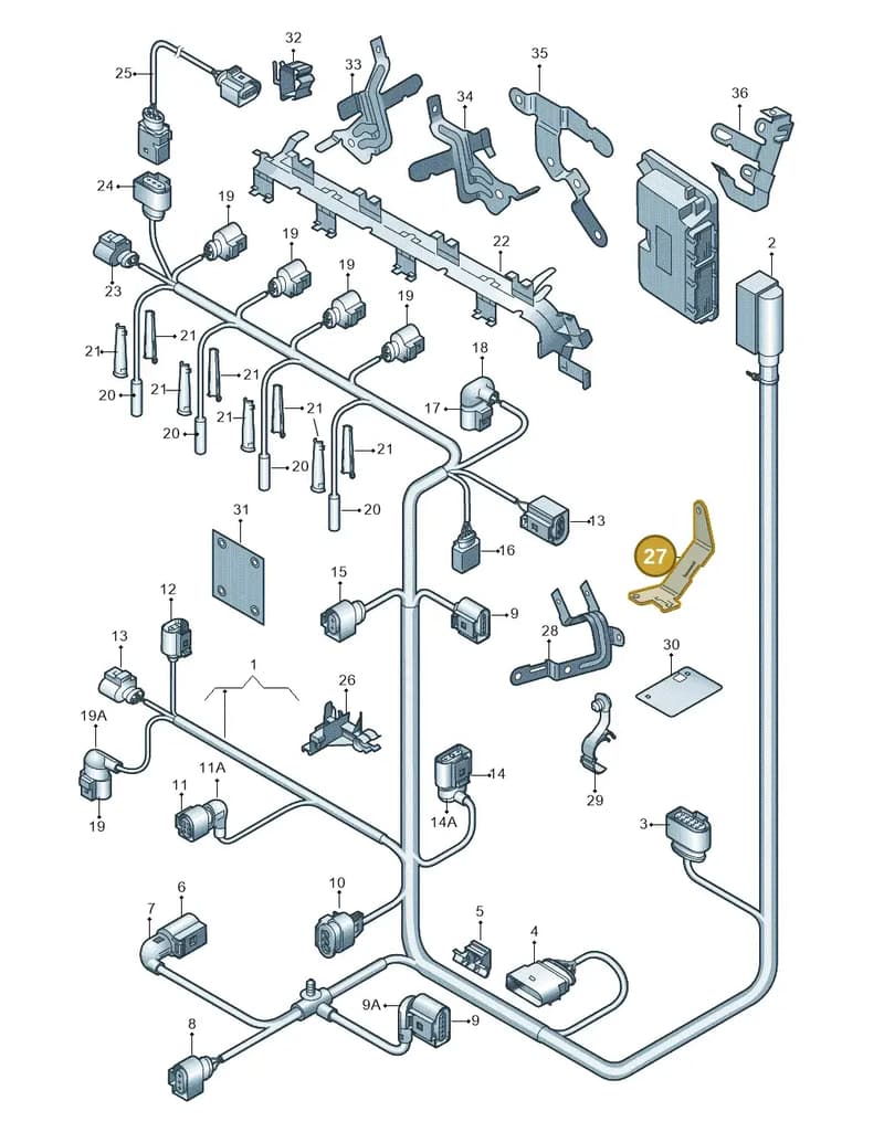 03G971858AA — SEAT Altea XL Reference (2013-2013) diagram 642971200, position 27