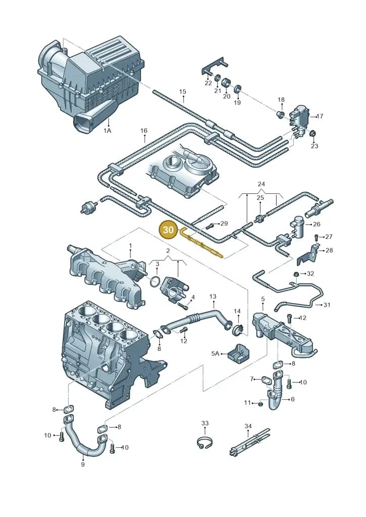 03L131605R — SEAT Ibiza Reference (2012-2012) diagram 649131400, position 30