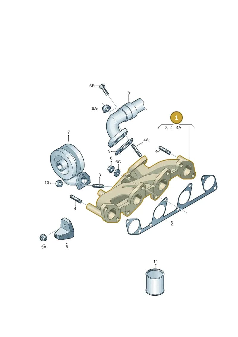 03L253031B — SEAT Exeo ST Reference (2008-2011) diagram 448253050, position 1