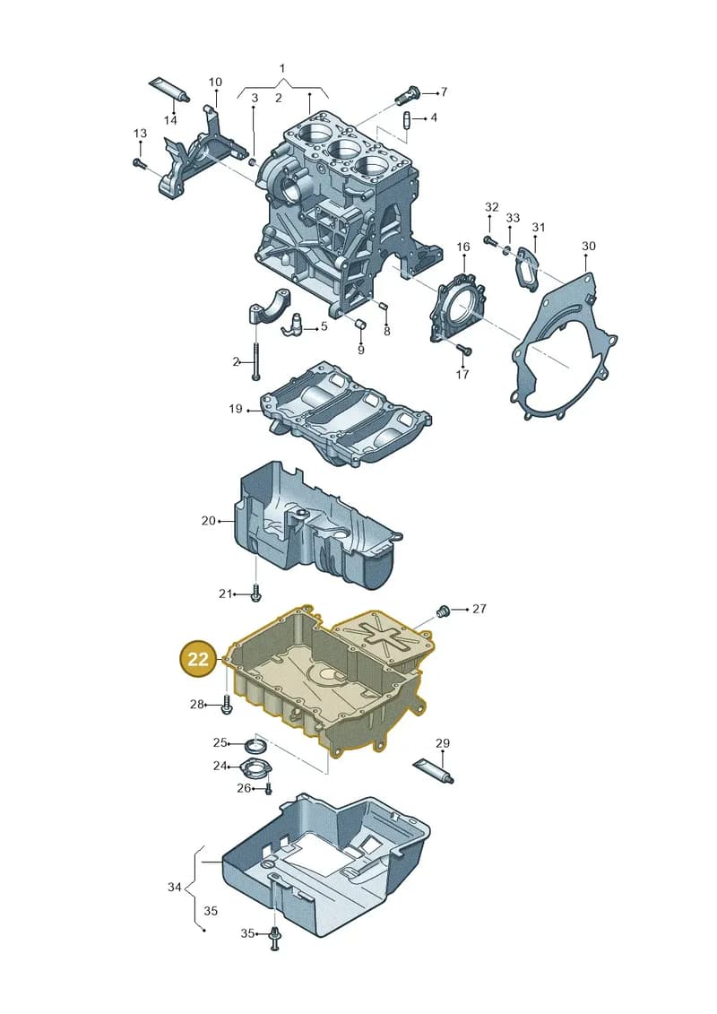 03P103602A — SEAT Ibiza Reference (2012-2012) diagram 672103150, position 22