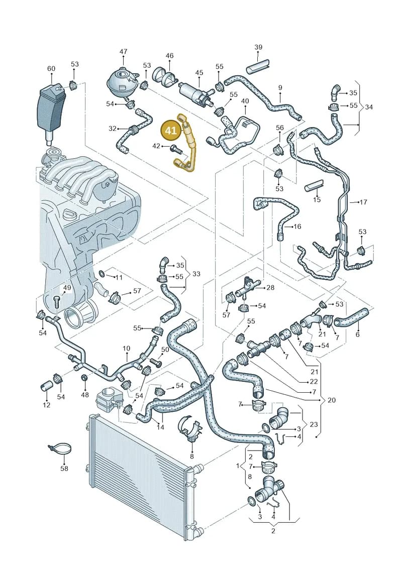 06A121497P — SEAT TOLEDO/LEON/LEON-4 (2001-2006) diagram 209121370, position 41
