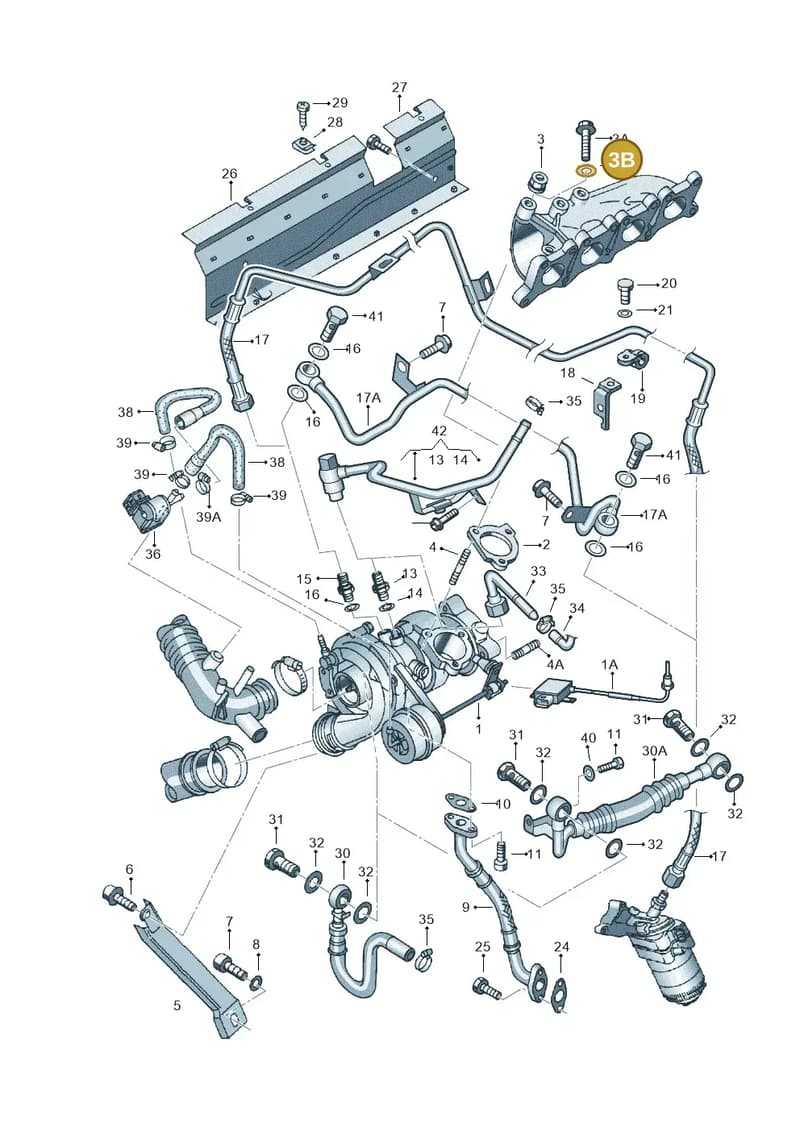 06A145791A — SEAT TOLEDO/LEON/LEON-4 (2001-2006) diagram 157145500, position 3B