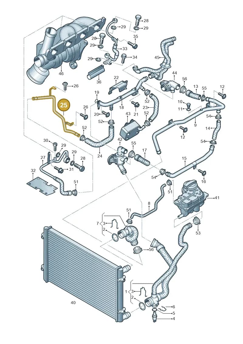 06D121085C — SEAT Exeo ST Reference (2008-2011) diagram 454121240, position 25