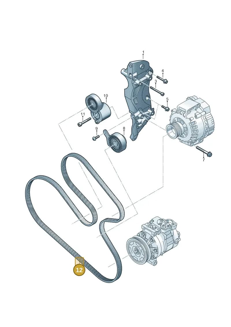 07K145933T — SEAT Formentor TSI CUPRA (2020-) diagram 898903200, position 12
