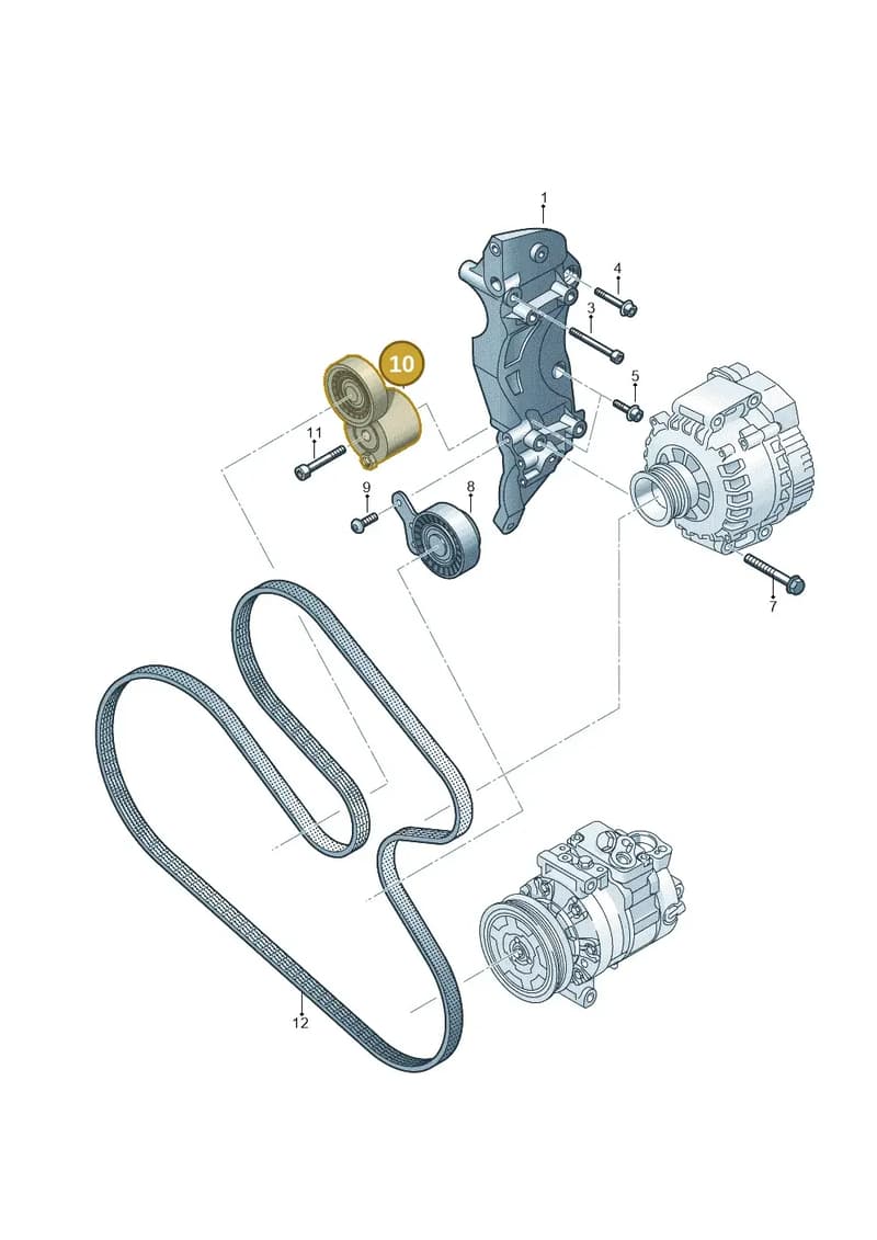 07K903315AC — SEAT Formentor TSI CUPRA (2020-) diagram 898903200, position 10