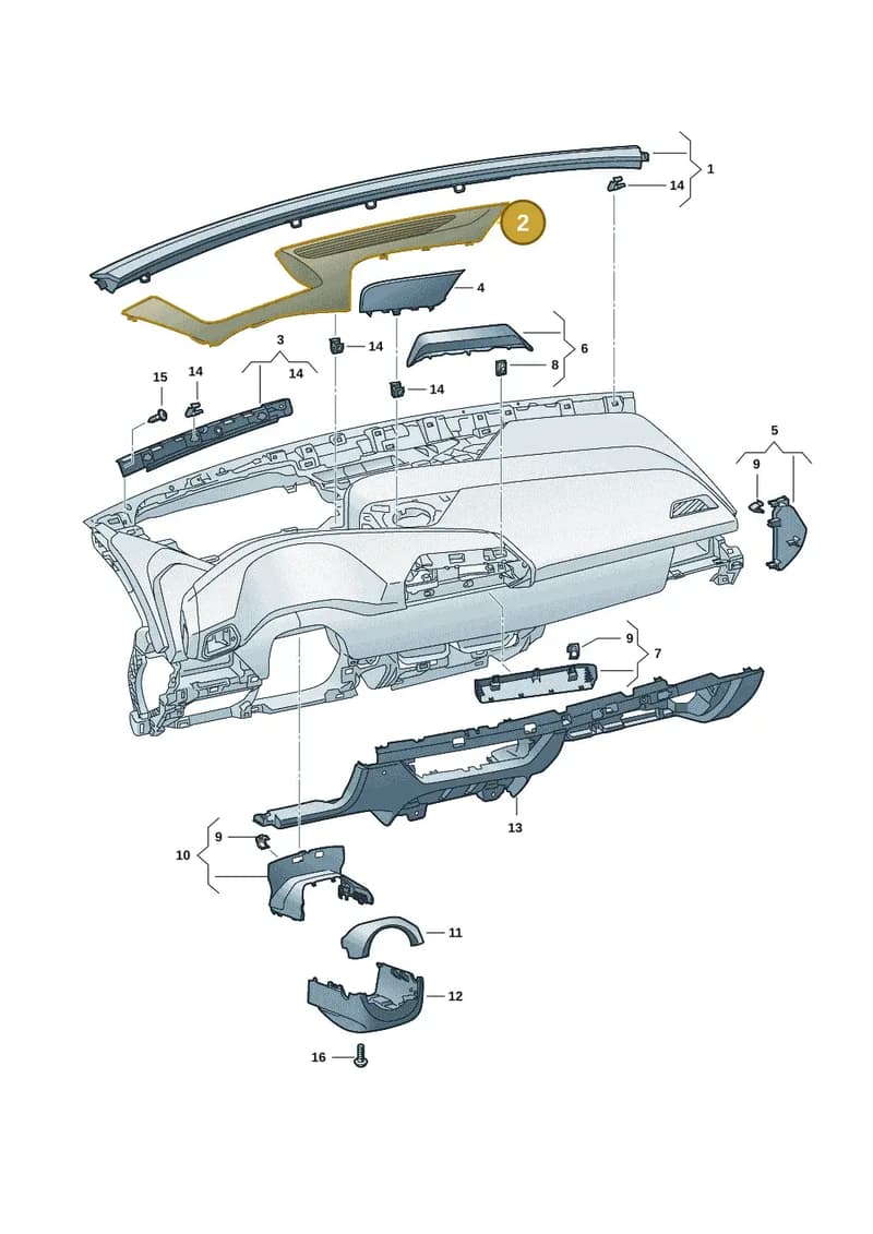 10F819153B82V — SEAT CUPRA Born (2021-) diagram 10s857010, position 2
