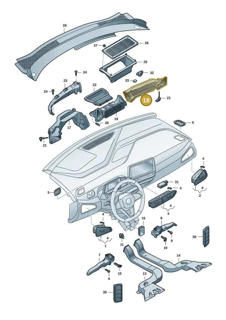 10F819634A — SEAT CUPRA Born (2021-) diagram 10a819300, position 18