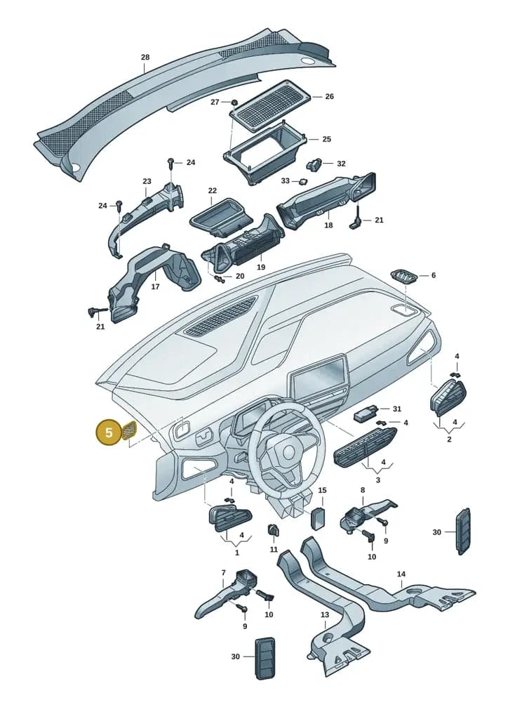 10F8197939B9 — SEAT CUPRA Born (2021-) diagram 10a819300, position 5