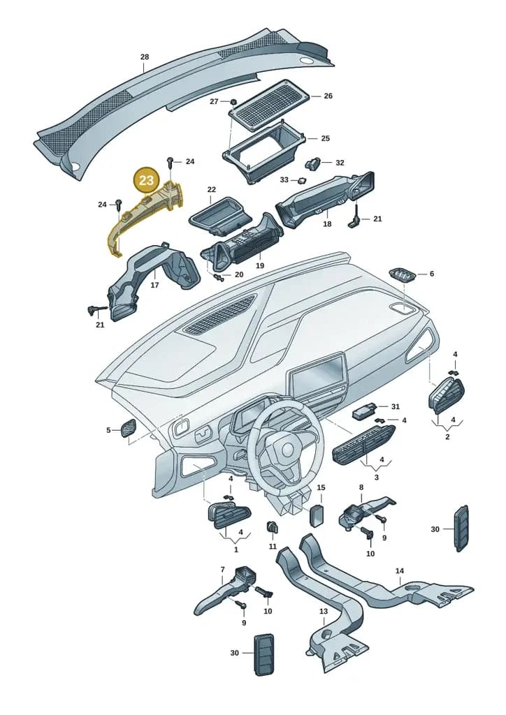 10F819869A — SEAT CUPRA Born (2021-) diagram 10a819300, position 23