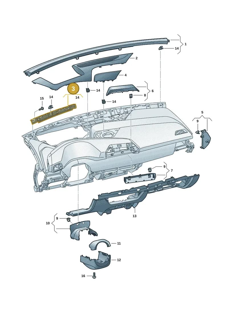 10H819946 — SEAT CUPRA Born (2021-) diagram 10s857010, position 3