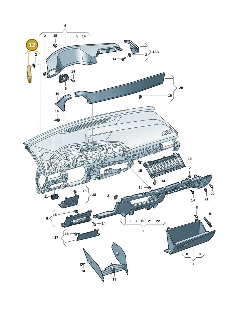 10H853342A9B9 — SEAT CUPRA Born (2021-) diagram 10s857020, position 12