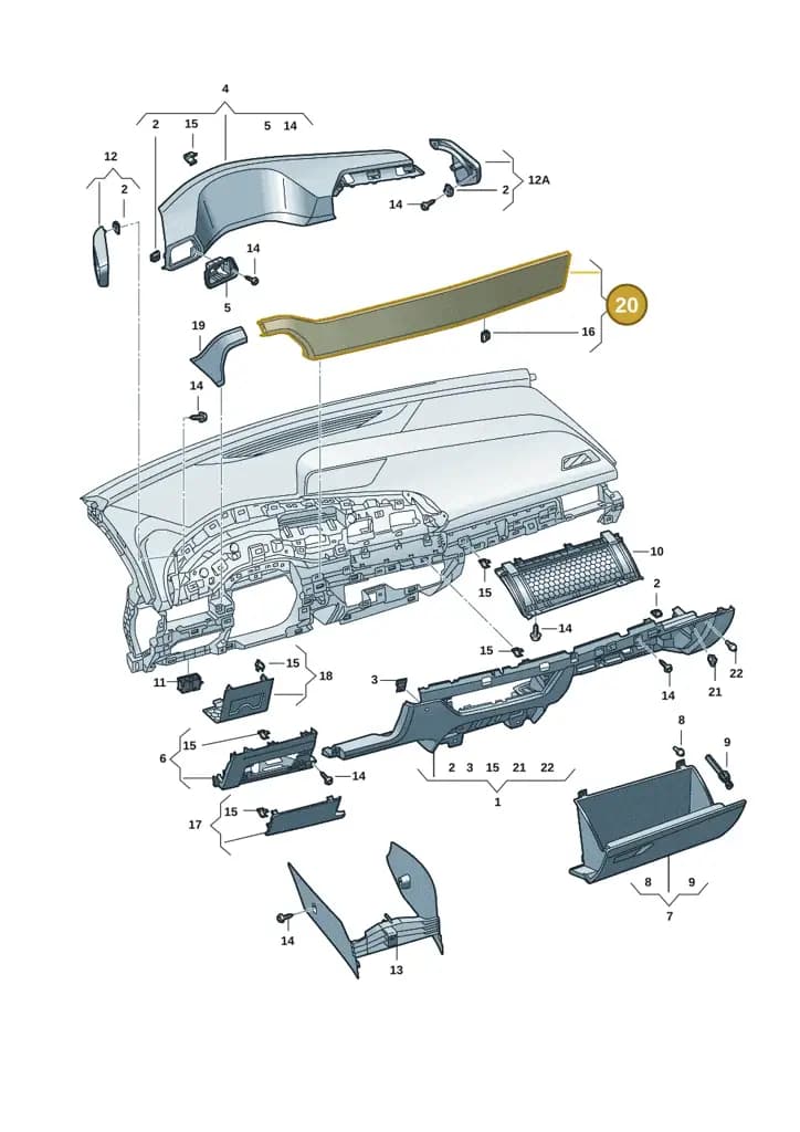 10H8543774GV — SEAT CUPRA Born (2021-) diagram 10s857020, position 20