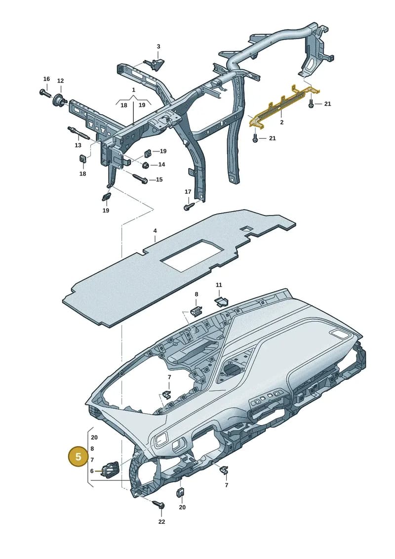 10H857003TIFC — SEAT CUPRA Born (2021-) diagram 10a857000, position 5