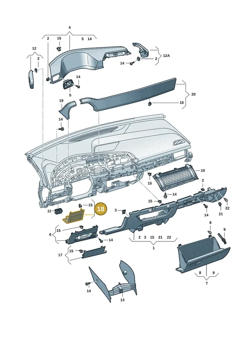 10H857563B82V — SEAT CUPRA Born (2021-) diagram 10s857020, position 18