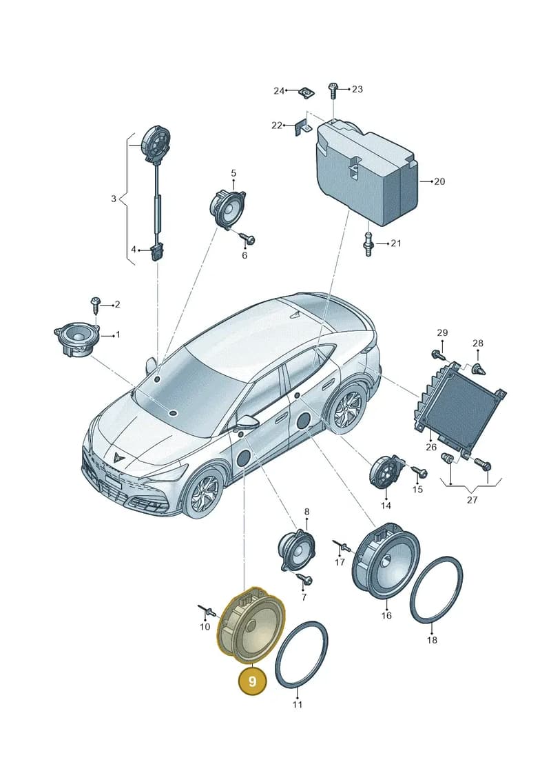 11H035453 — SEAT CUPRA Tavascan (2023-) diagram 20h035035, position 9