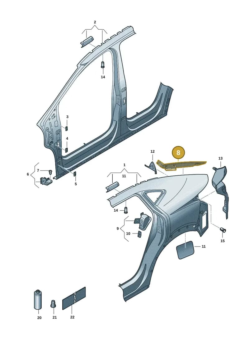 11H809641GRV — SEAT CUPRA Tavascan (2023-) diagram 20h809040, position 8
